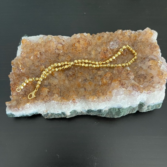 Jewelry - .925 sterling silver /gold plated beaded bracelet